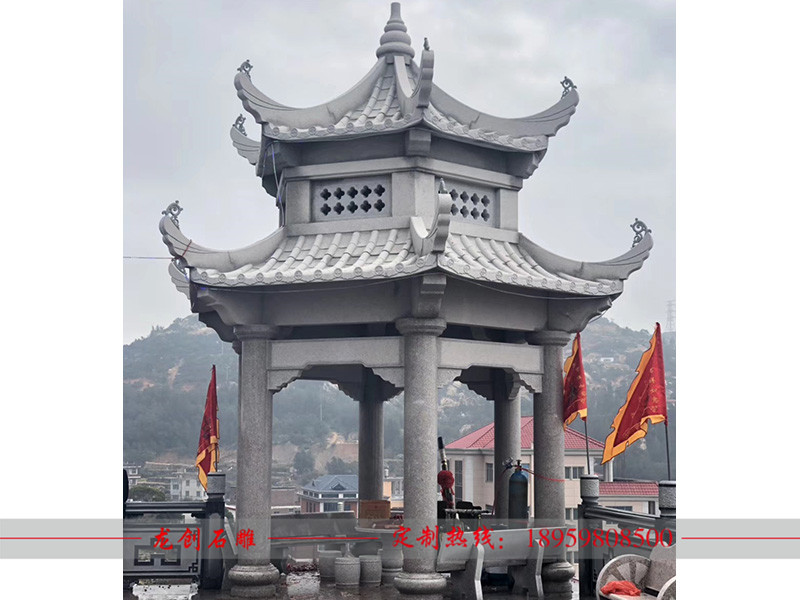 石頭涼亭定做批發(fā)廠家——龍創(chuàng)石雕
